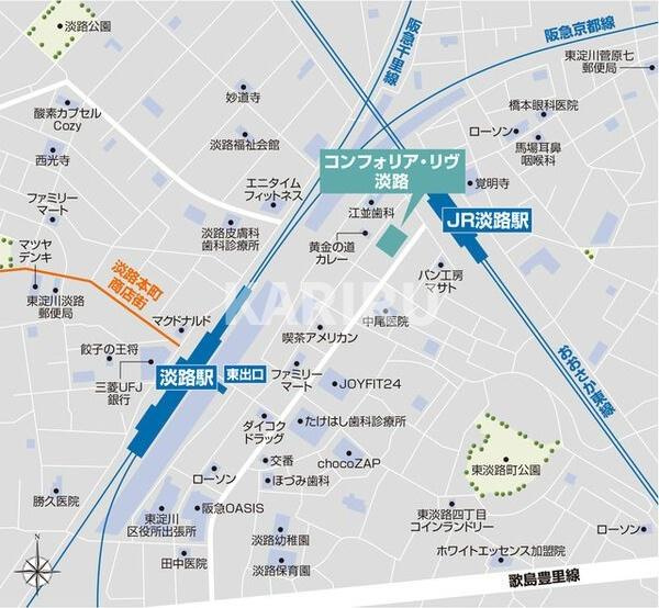 コンフォリア・リヴ淡路の地図
