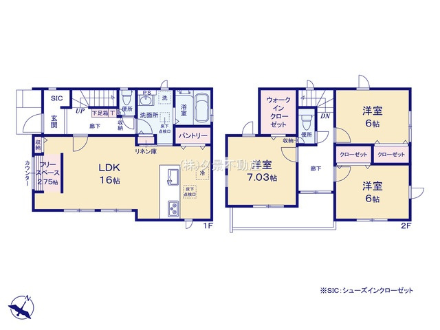 《仲介手数料無料》和光市南１丁目22-8(4号棟)新築一戸建てグラファーレの間取り
