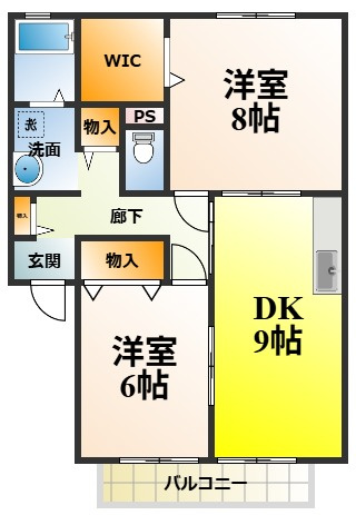 ガーデンハウス明正B棟の間取り
