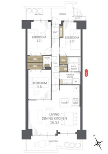 【間取り】プローラ津田沼 