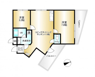 【間取り】 | T.T.Studio | ファミリーで過ごせる2LDK