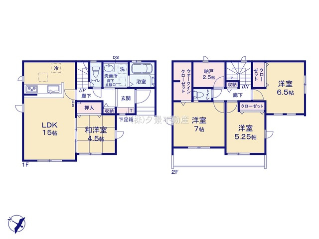《仲介手数料無料》和光市南１丁目21-35(全1戸)新築一戸建てグラファーレの間取り