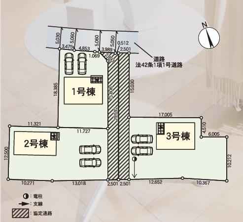 常陸大宮市野中町第8　新築戸建　3号棟の区画図