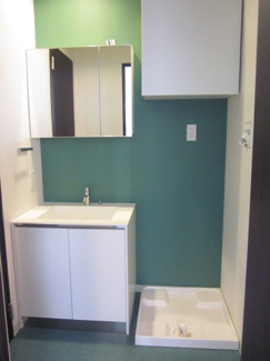 【洗面所】 | T.T.Studio | 使いやすい独立洗面台と室内洗濯機置き場