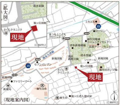 リーブルガーデン／北区麻生田第七／１号棟の地図