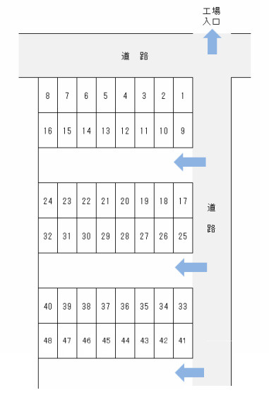 SHパーキング高場（高場駐車場）の区画図|区画図です。