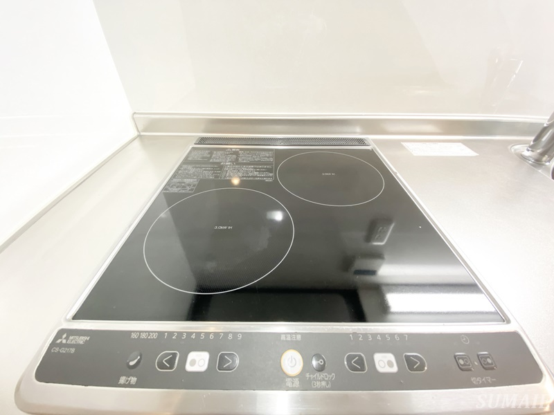 プラチナフォルム駒込のキッチン|IH2口コンロです☆