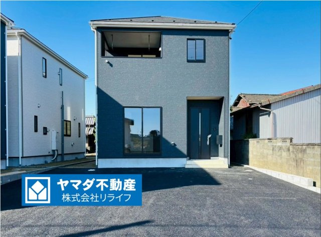 クワイエ　羽島市上中町長間第2　全3区画分譲の外観|■1号棟
■YAMADA電機の　ヤマダ不動産　株式会社リライフ　岐阜店■
耐震性能・制震性能を備えたおうち！
震度７の揺れに鍛えられた、建築基準法の1.5倍の壁量と制振装置（SAFE365）を完備