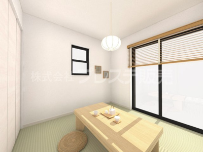 【和室】 | 奈良市学園緑ヶ丘１丁目の新築一戸建 全２区画 | ２号地和洋室完成イメージ／南向きですので、陽あたり良好です♪
