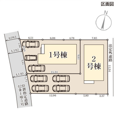 リーブルガーデン／北区麻生田第七／２号棟の区画図