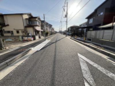 【前面道路含む現地写真】 | 大津市本堅田6丁目22　新築戸建 | 2025年11月　撮影