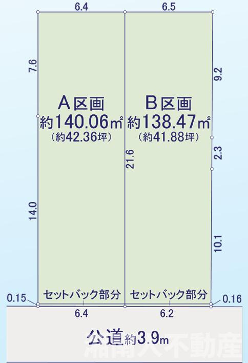 藤沢市片瀬海岸２丁目６－７売地の土地図