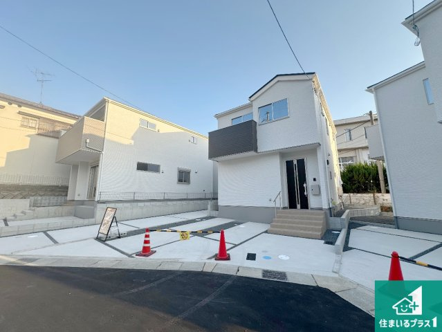 城陽市寺田宮ノ平　第1期　新築一戸建ての外観|お客様に長く安心して住んでいだだける事にこだわった家づくり！住んでからのアフターサービスにもしっかりと取り組んでいます！