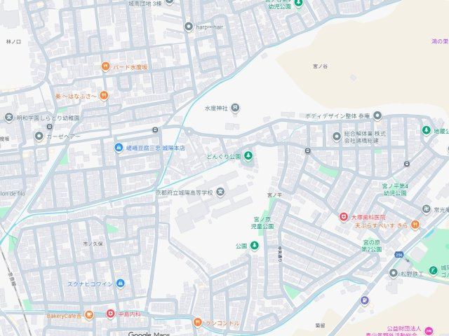 城陽市寺田宮ノ平　第1期　新築一戸建ての地図