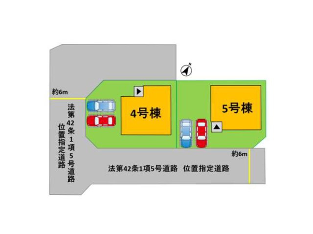 熊本県宇土市馬之瀬町第2₋2棟(4号棟)の区画図|配置図（4号棟）