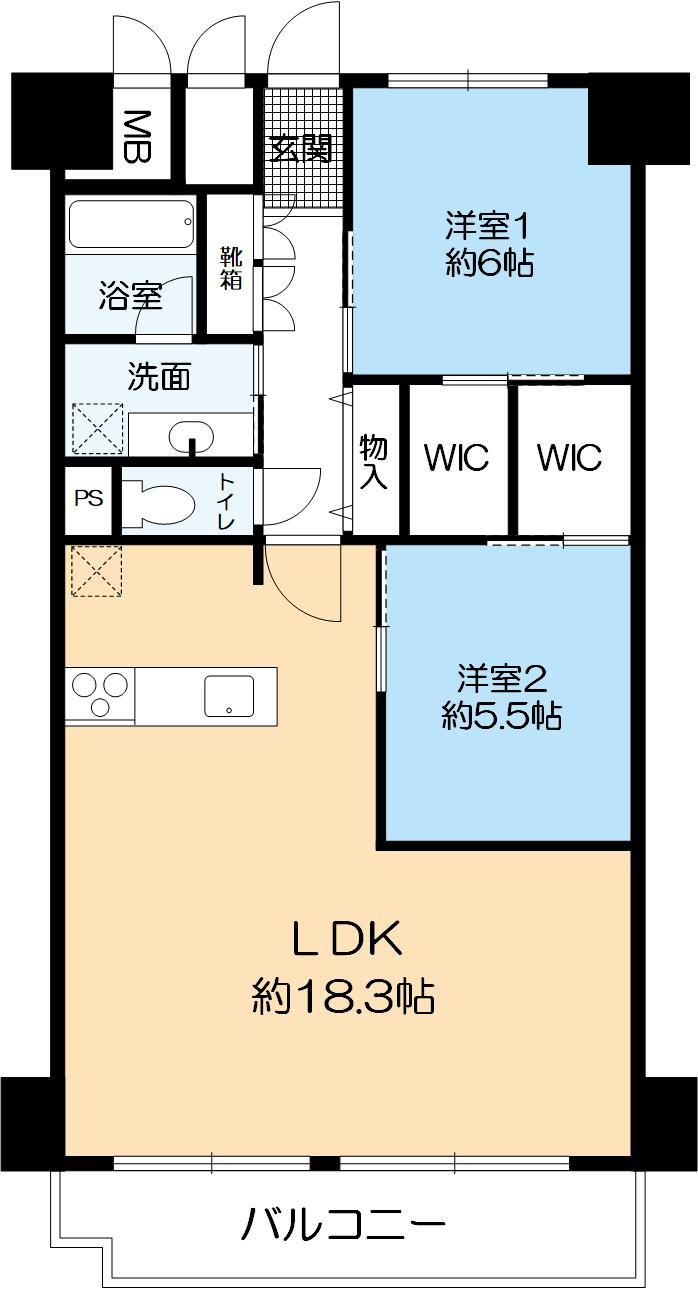 ライオンズマンション舞子の間取り