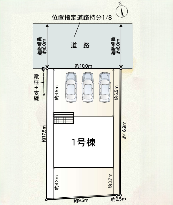 新築戸建　富士市北松野第3　全1棟の区画図