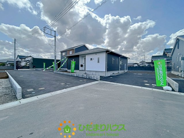 加須市水深第3　新築一戸建て　05　クレイドルガーデンの前面道路含む現地写真|道幅も十分にあり駐車もスムーズ！