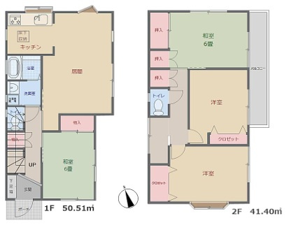 小田原市浜町4丁目　戸建の間取り