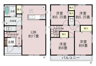 【間取り】 | 千葉市中央区大森町　新築分譲住宅A号棟 | 千葉市中央区大森町　A号棟　４LDK
