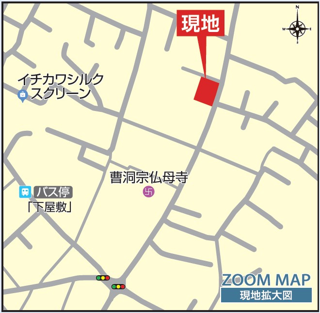 新築戸建・新築建売　福島市笹木野字北寺畑【繰り返す地震に強い】野田小・野田中の地図