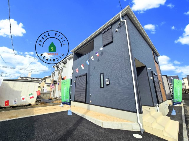 熊本市東区新生1丁目第1₋1棟(1号棟)の外観|デザイン性のある外観です。