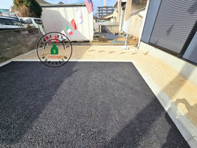 熊本市東区新生1丁目第1₋1棟(1号棟)の庭|お庭で自由な時間を過ごせます。