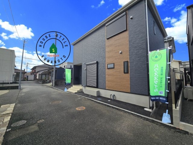 熊本市東区新生1丁目第1₋1棟(1号棟)の前面道路含む現地写真|見学の時間などお気軽にお問い合わせ下さい。