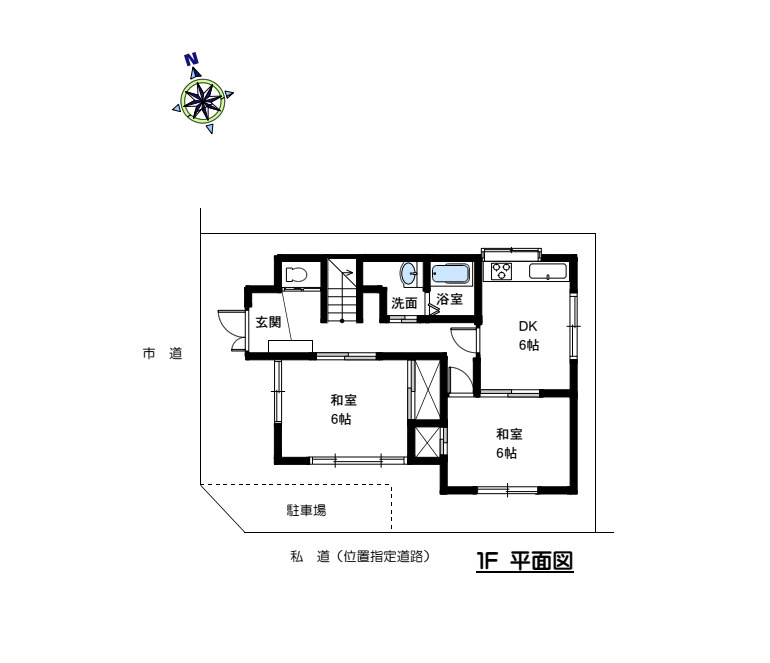 上尾市大字大谷本郷　中古戸建の区画図