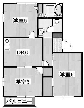 【間取り】 | グランドール華蔵寺A