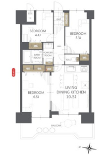 【間取り】ライオンズプラザ長町中央 