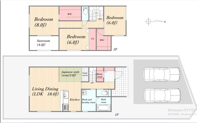 ルルーディア東区西大寺中野③号棟の間取り