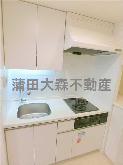 クリオ蒲田Ⅱのキッチン|2口ガスグリル付システムキッチン　