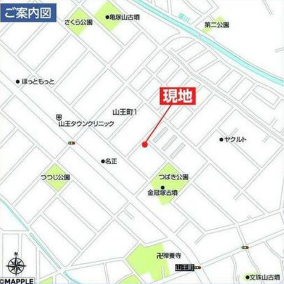 前橋市山王町7期　１号棟(全２棟)　ハートフルタウン　新築建売分譲の地図