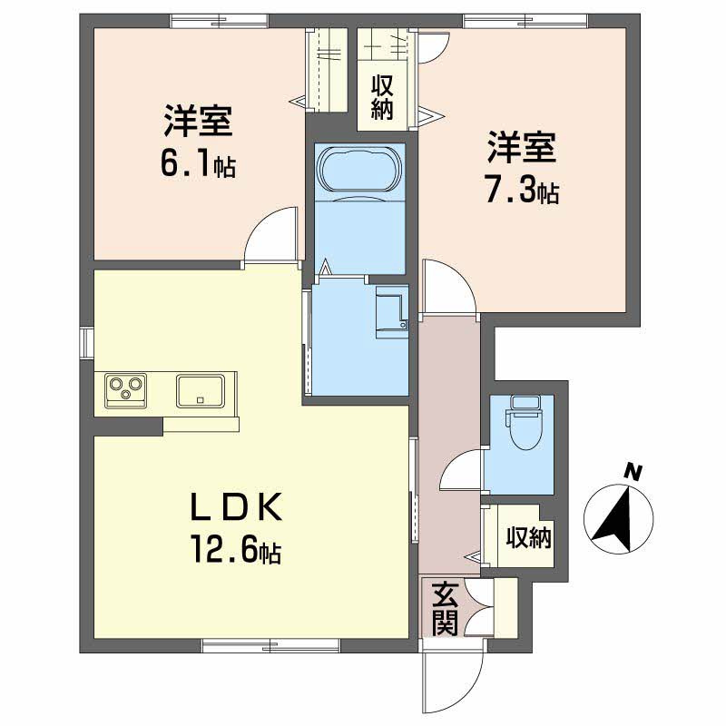 シャーメゾン グラシャス B棟の間取り