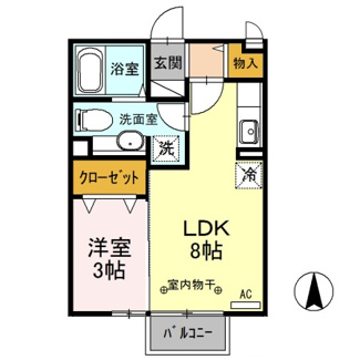 【間取り】 | プレジール　Ｂ