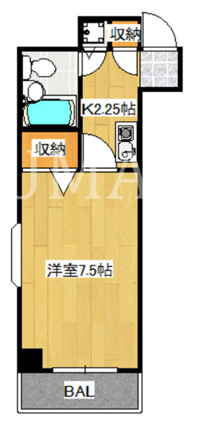 駒込大河原ビルの間取り|1Kの間取りです☆