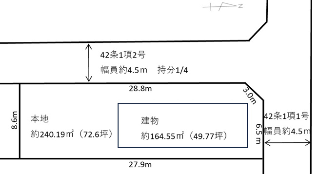 【区画図】 | ◇◆平塚市山下 中古戸建◆◇ | 敷地面積約72坪の広々した邸宅です。