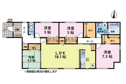 太郎丸２丁目　新築戸建　１棟の間取り