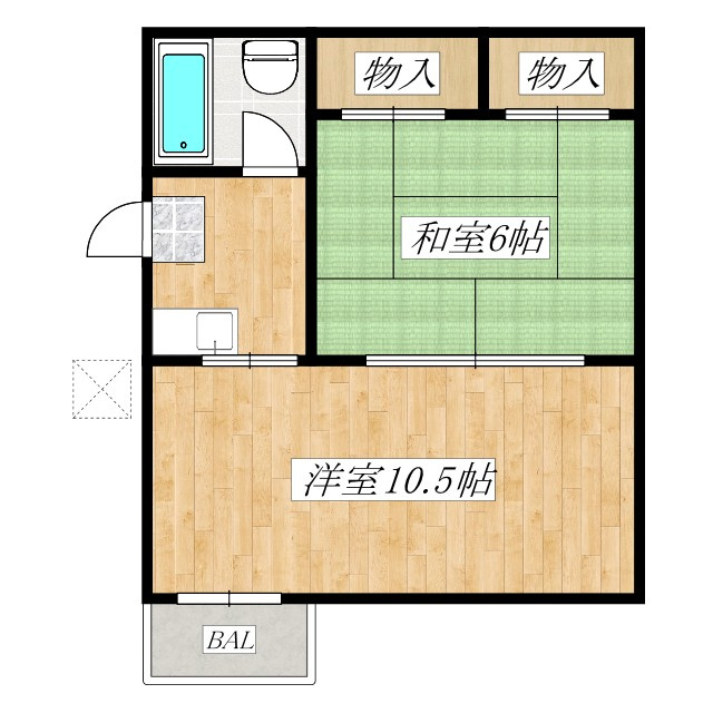 サンライズコーポの間取り|間取りです