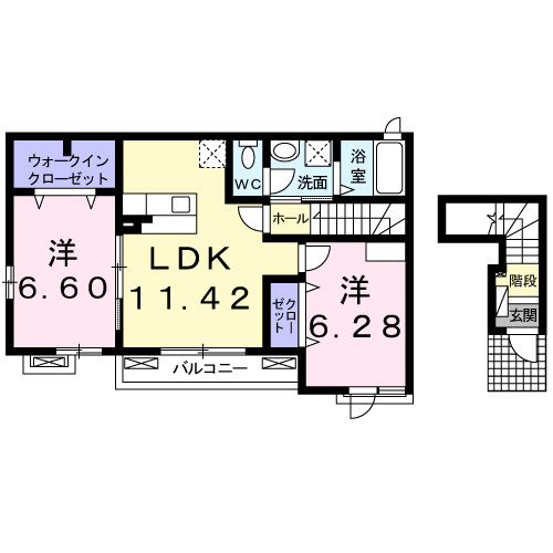 ベルフォ－レ　Ⅰの間取り|間取図