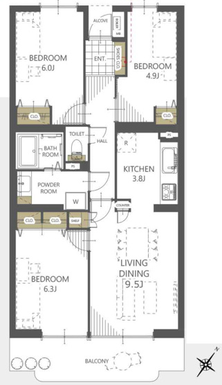 【間取り】 | 東建ニューハイツ北鴻巣　中古マンション
