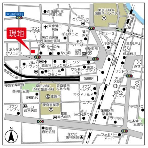 スタイリオ蒲田Ⅱの地図