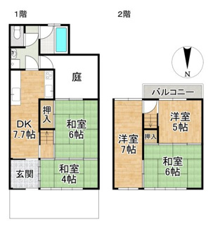 【間取り】 | 紫野西藤ノ森町貸家