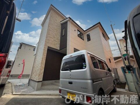 茅ヶ崎市高田1丁目　新築戸建　全４棟の前面道路含む現地写真|現地外観