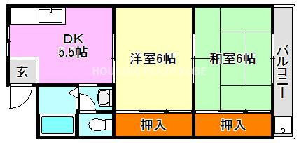 須磨寺ハイツの間取り