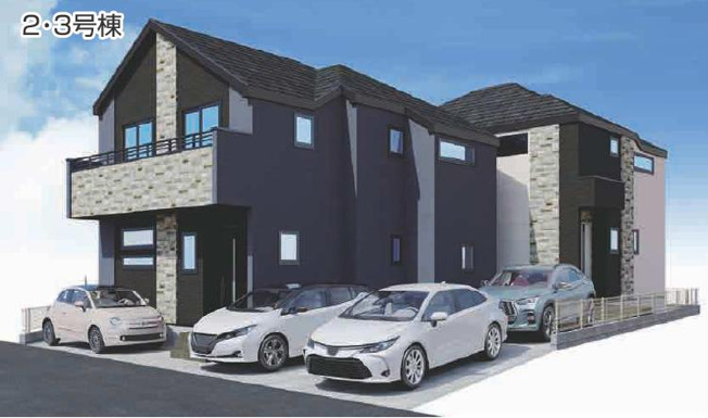 【外観パース】 | 練馬区富士見台3丁目新築戸建全３棟　残２棟 | 外観パースです