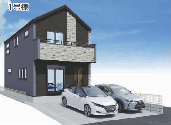 【外観パース】 | 練馬区富士見台3丁目新築戸建全３棟　残２棟 | 外観パースです