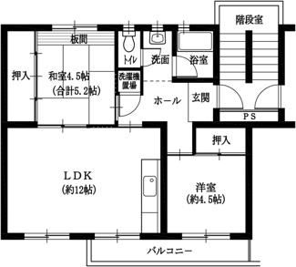 【間取り】 | 箕面如意谷住宅14号棟