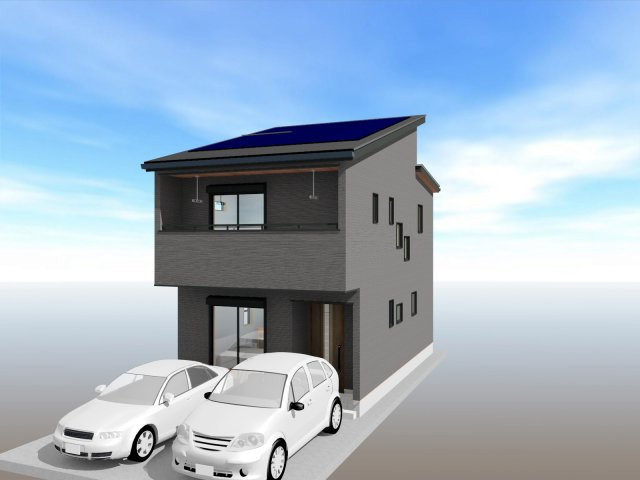 高知市百石町２丁目（3号地） 新築住宅の外観パース|外観パースです